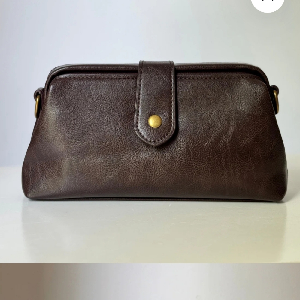 Brown Leather Clutch